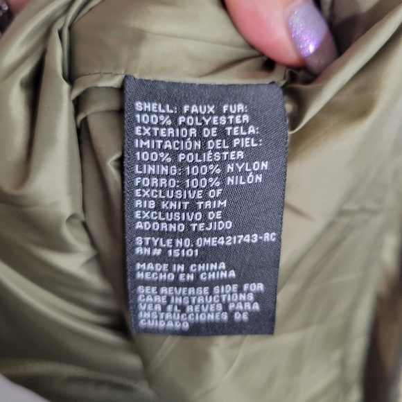 1 Madison Expedition Cream Olive Wooly Hooded Jacket - Picture 6 of 6